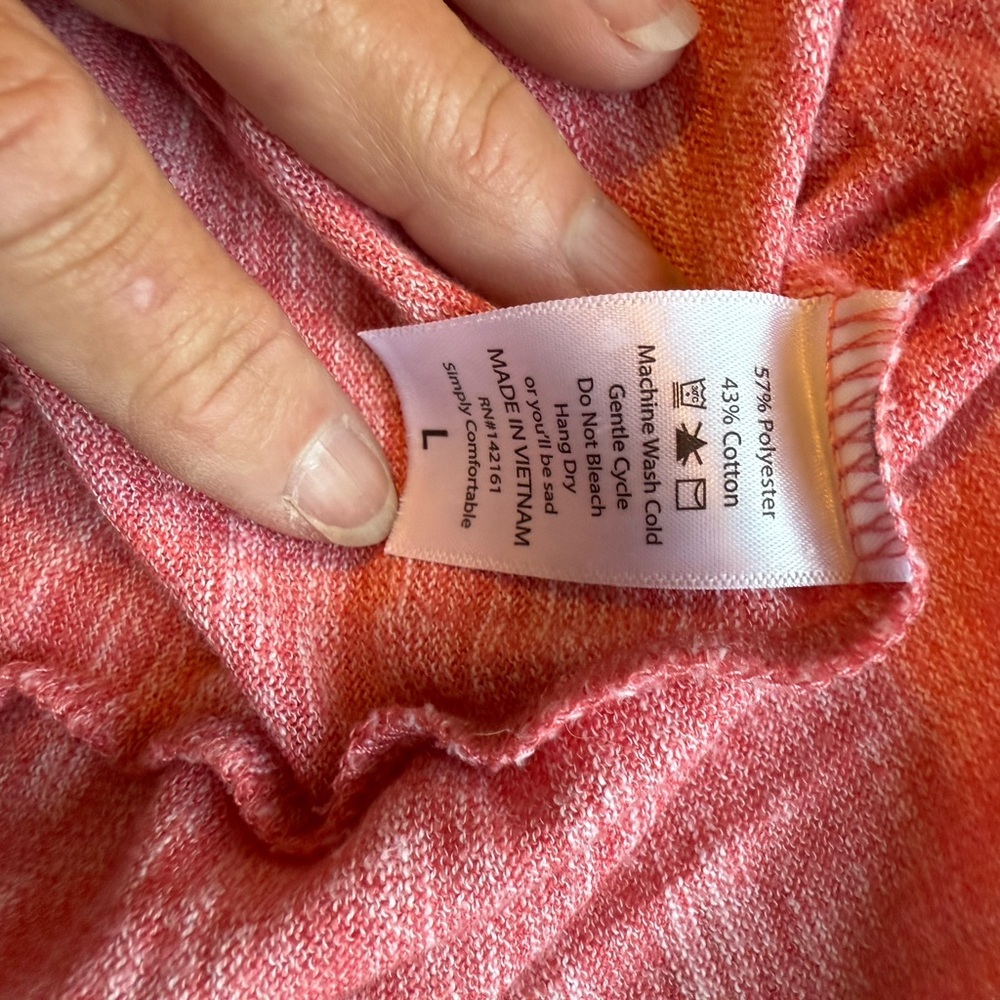 LuLaRoe Red heathered Knit Long Cardigan lightweight size large B27 - Picture 4 of 8